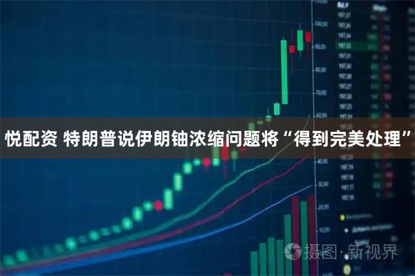 悦配资 特朗普说伊朗铀浓缩问题将“得到完美处理”